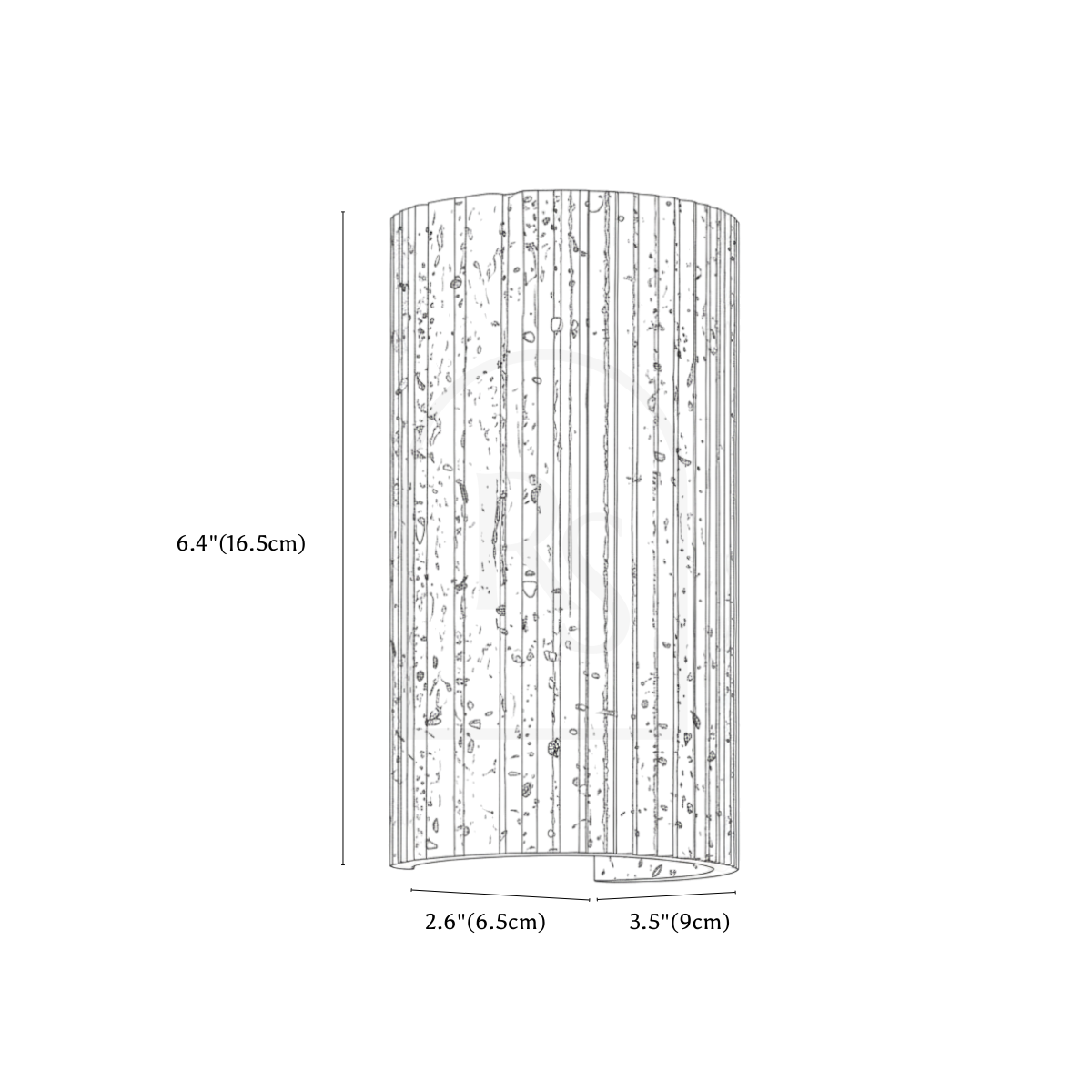 Diuha Wall Lamp - Open Box line drawing 1