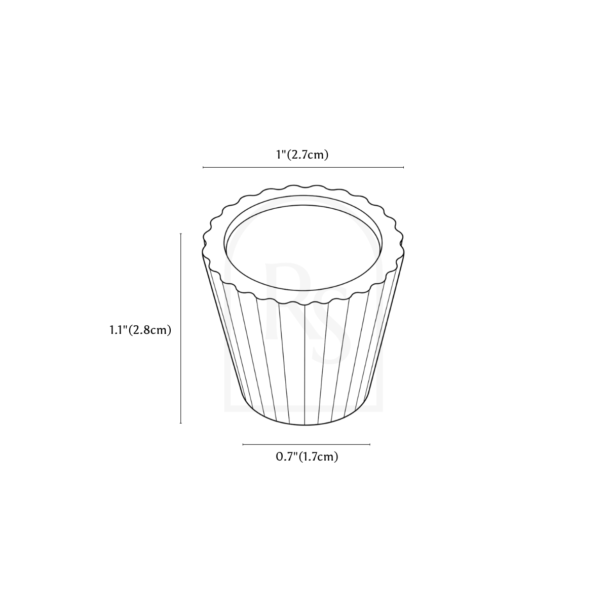 Doric Knob & Pull Bar line drawing 1