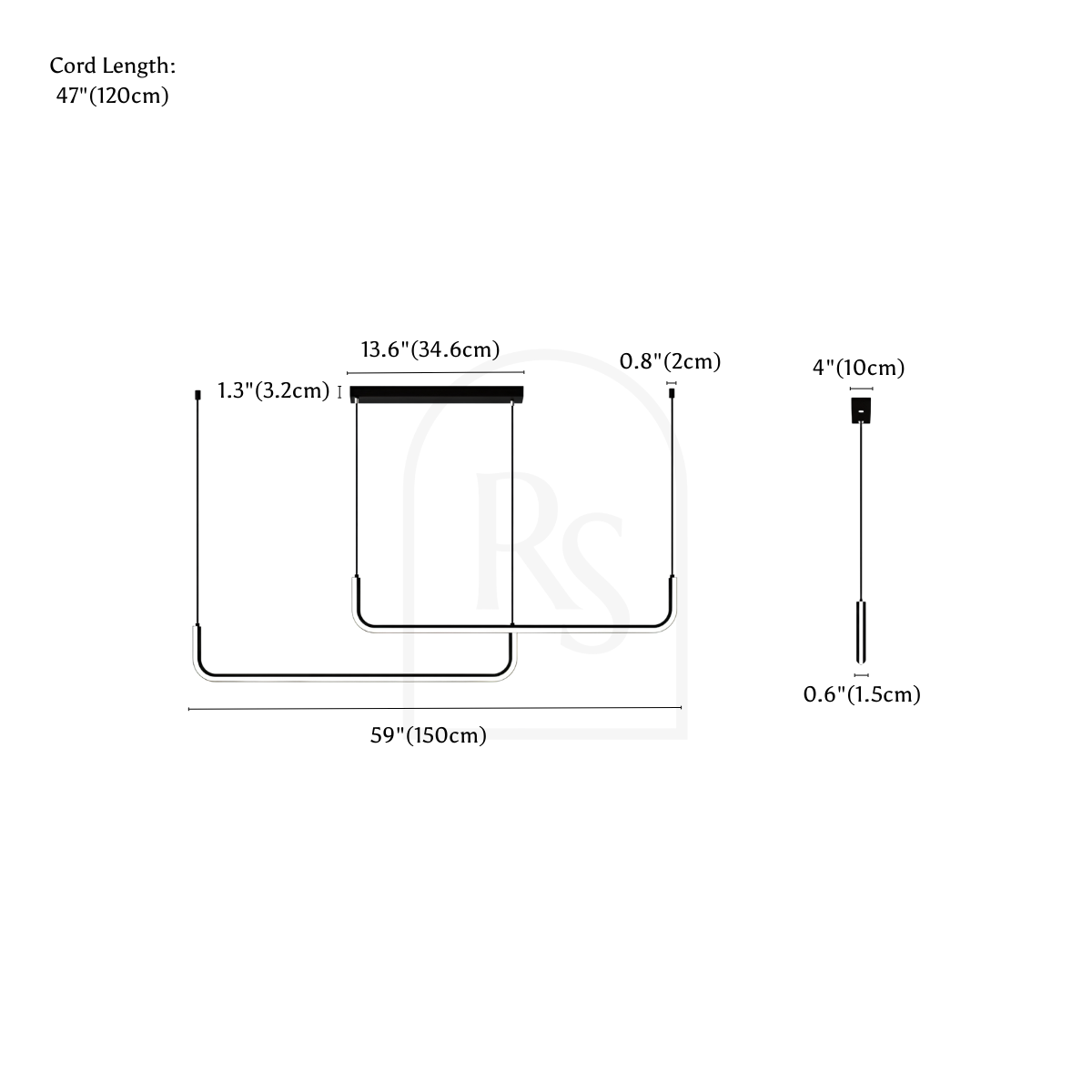 Deleazo Chandelier line drawing 3