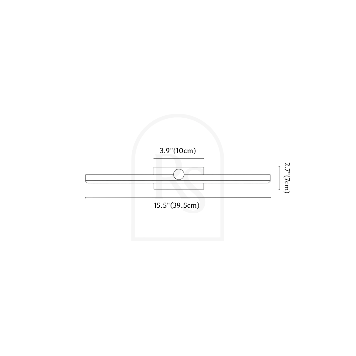 Dralis Wall Lamp line drawing 1