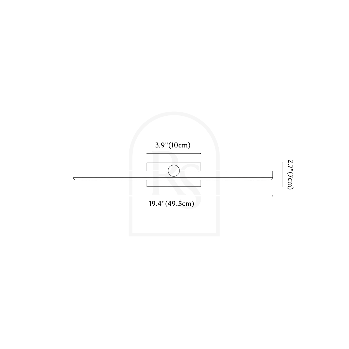 Dralis Wall Lamp line drawing 2