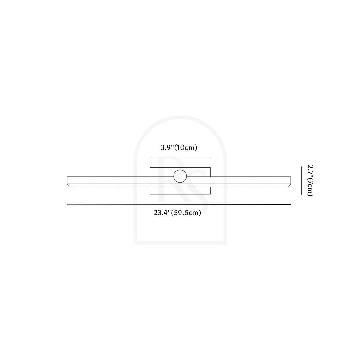 Dralis Wall Lamp line drawing 3