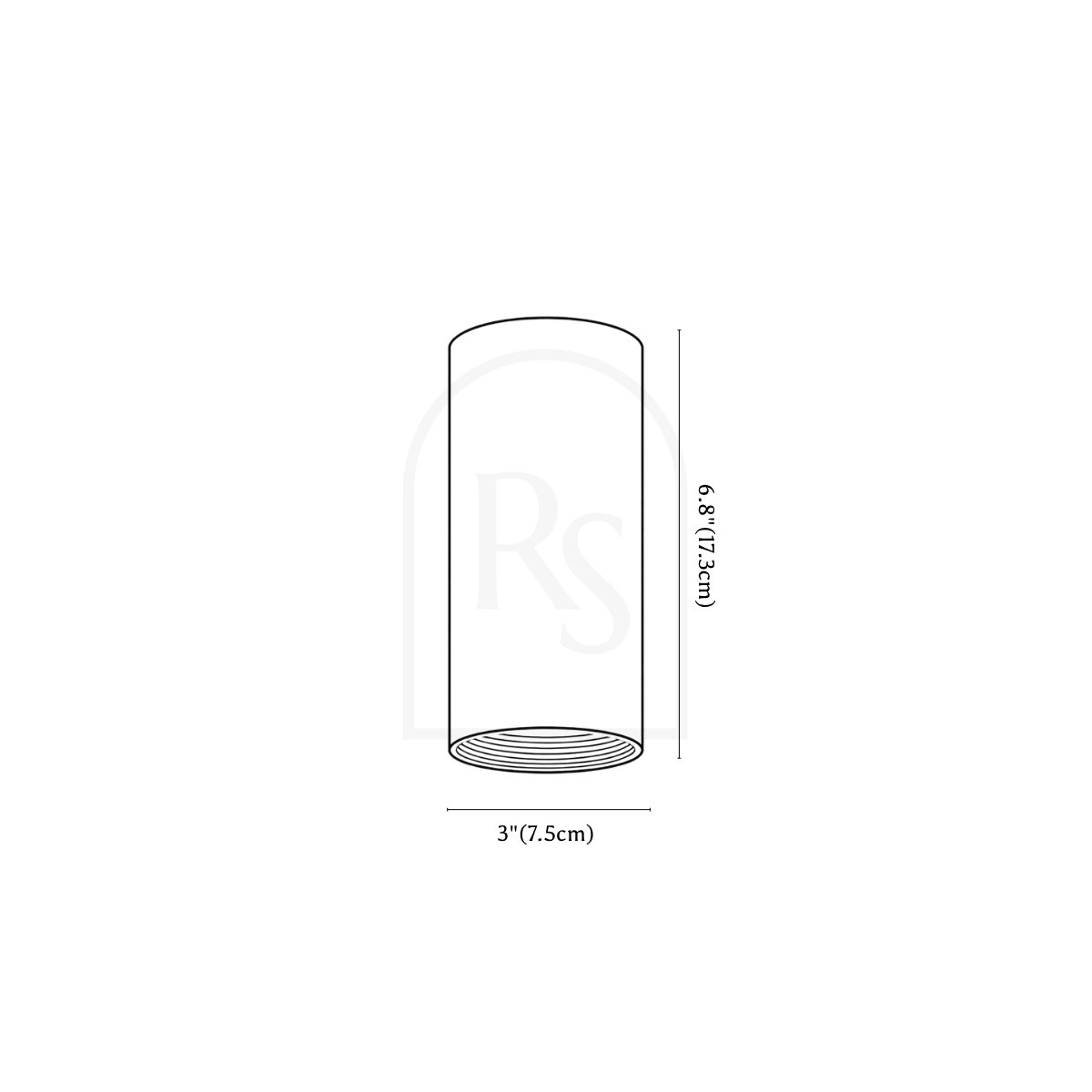 Eilin Ceiling Light line drawing 1