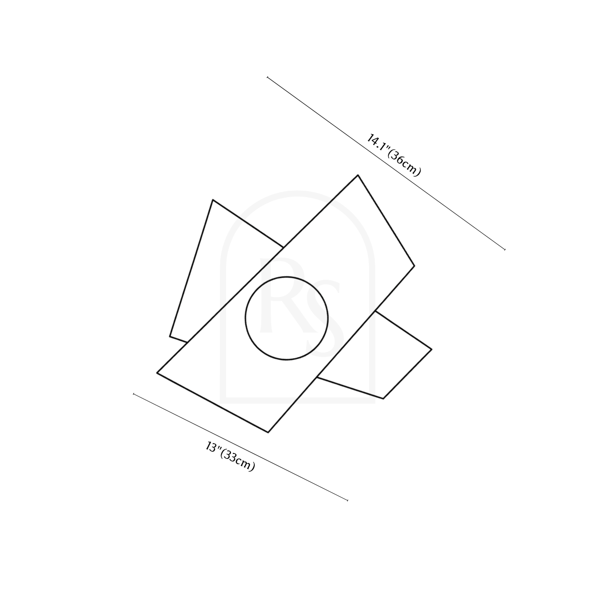 Eldis Wall Lamp line drawing 1