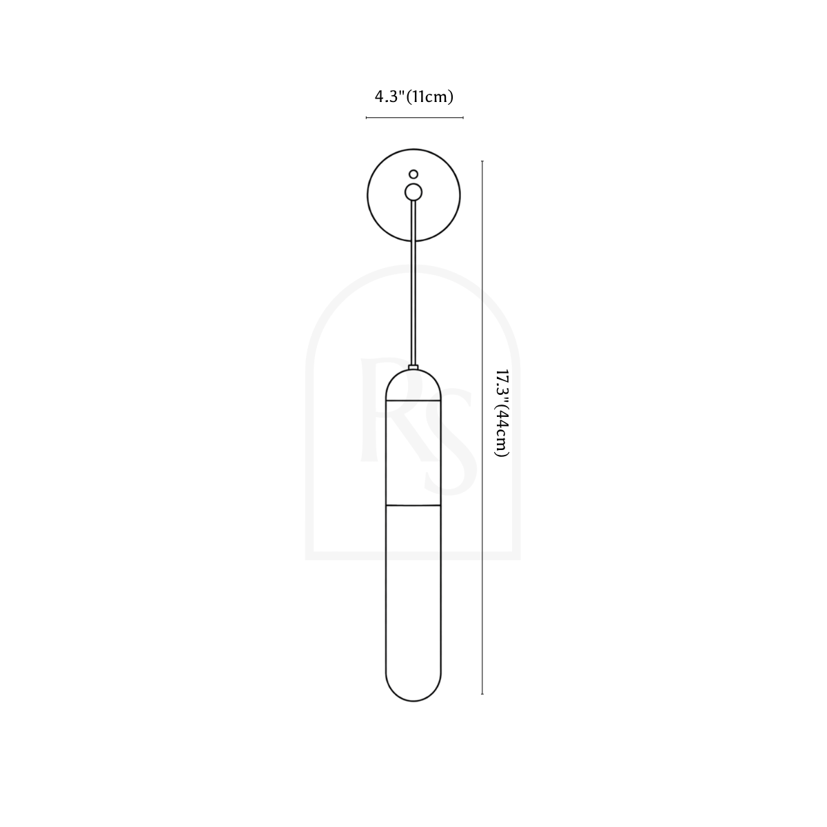 Eliro Wall Lamp line drawing 1