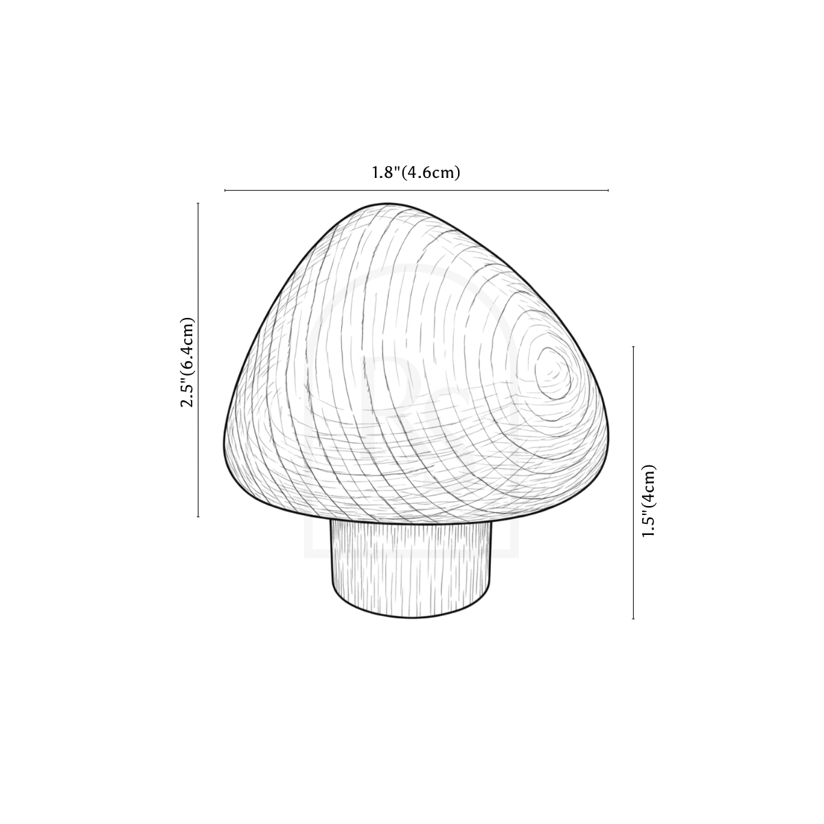 Elow Knob line drawing 2