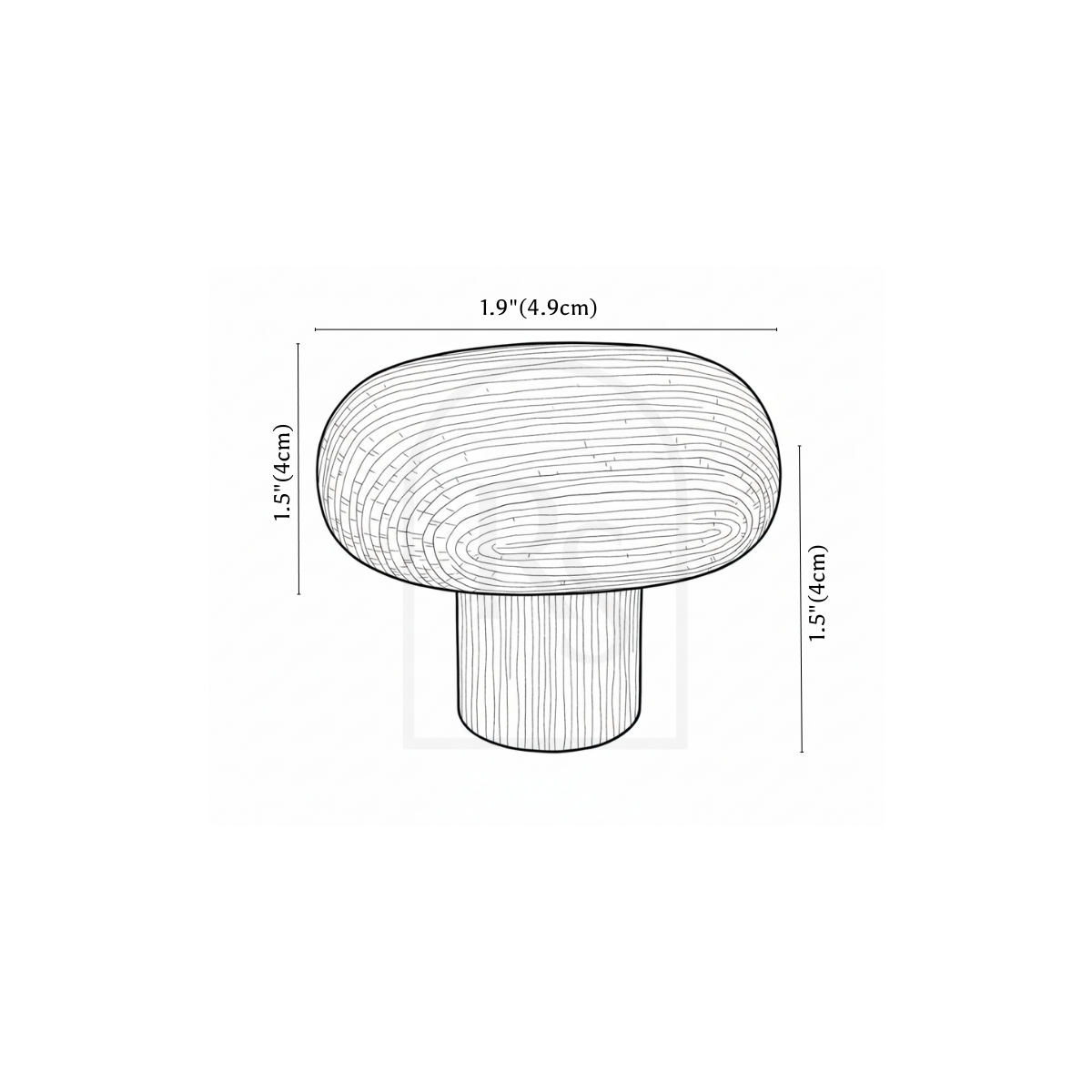 Elow Knob line drawing 4