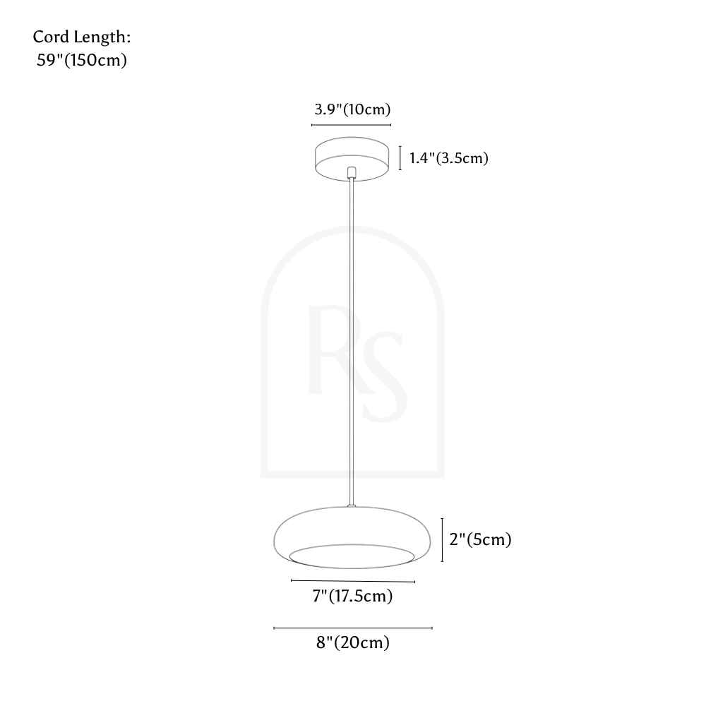 Emiva Pendant Light line drawing 1