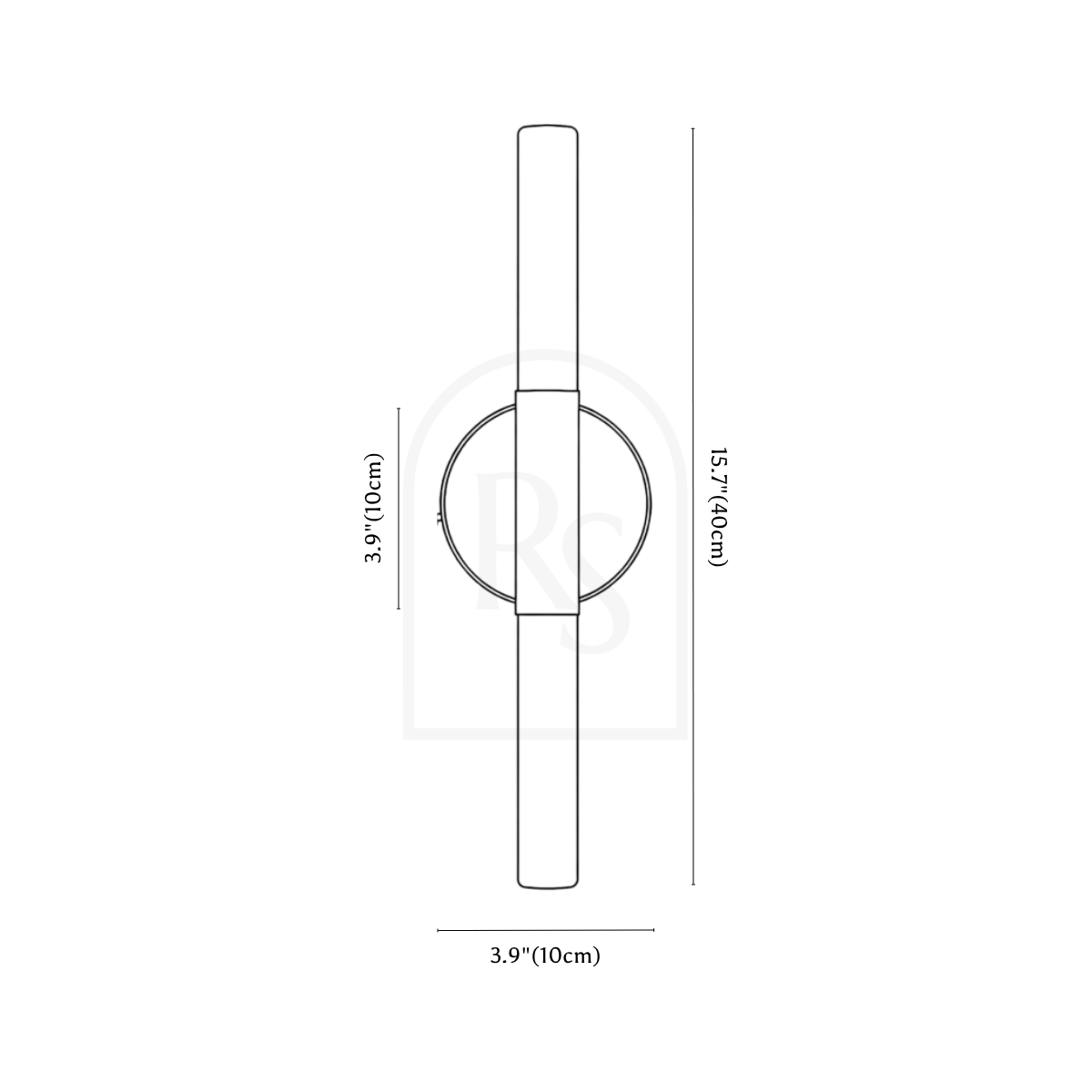 Ena Wall Lamp line drawing 1