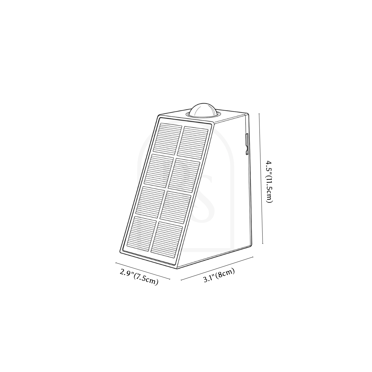 Enelise Outdoor Wall Lamp line drawing 1