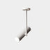 "Close-up of sleek aluminum ceiling light with cylindrical design, adjustable for focused lighting"