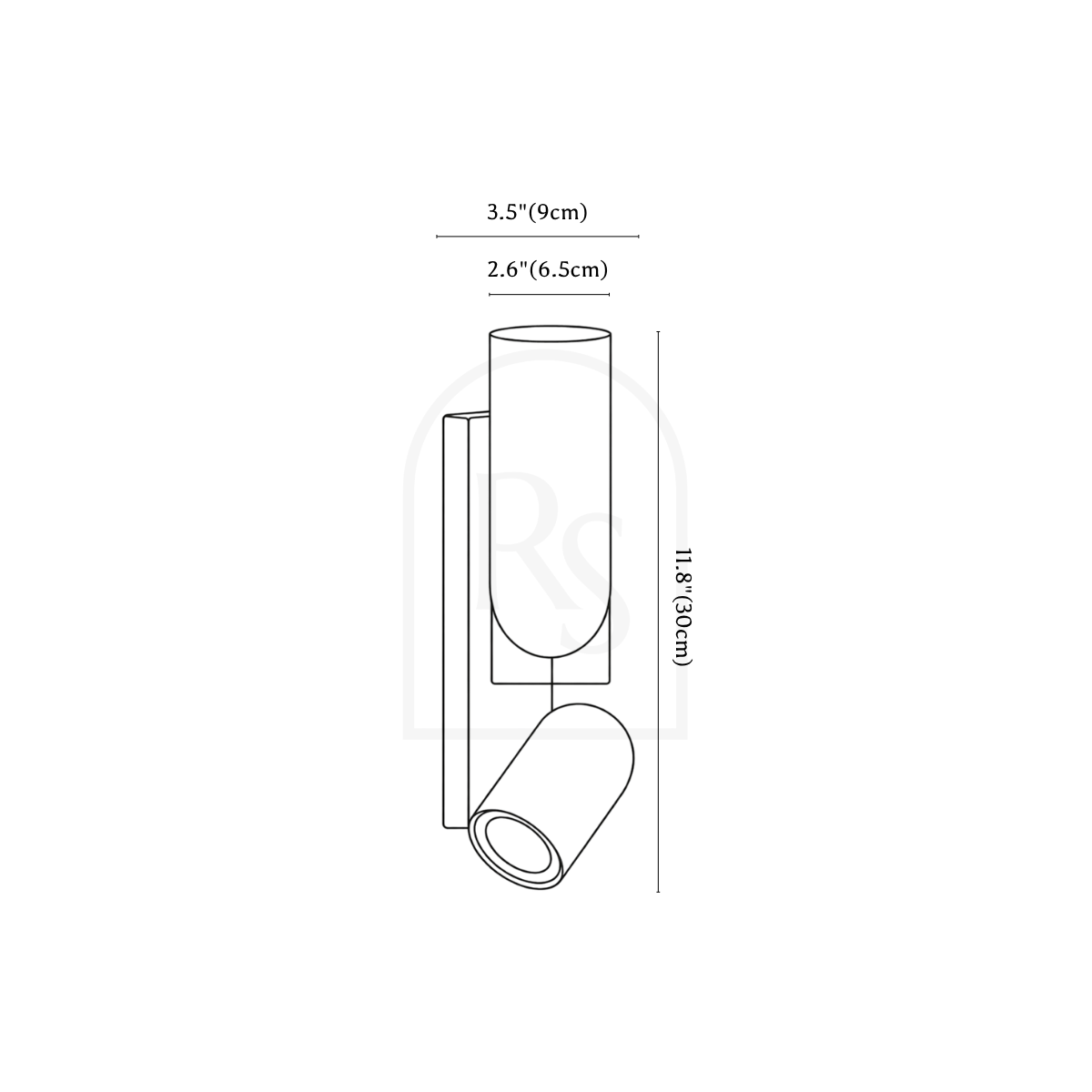 Erkar Wall Lamp line drawing 1