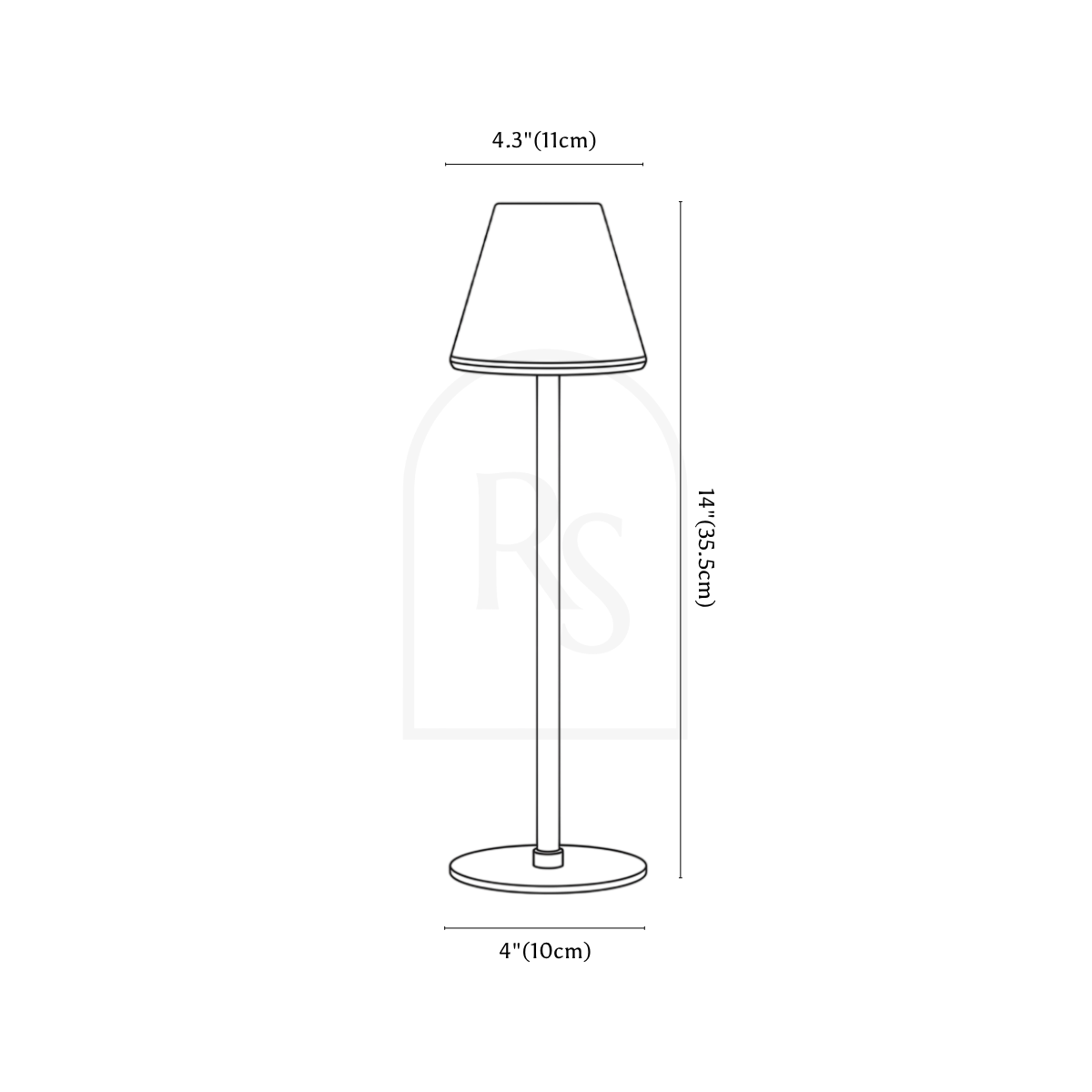 Lampe de table Esmée line drawing 1