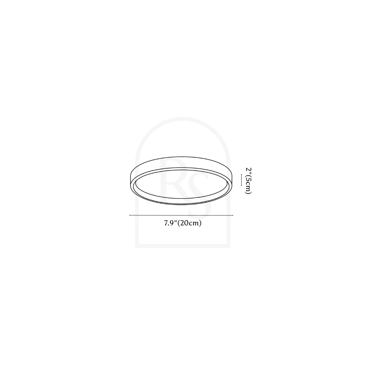 Esperanza Ceiling Light line drawing 1
