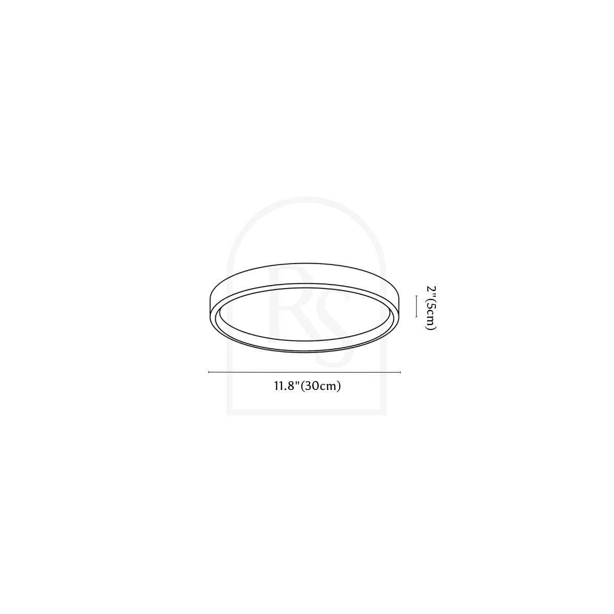 Esperanza Ceiling Light line drawing 2
