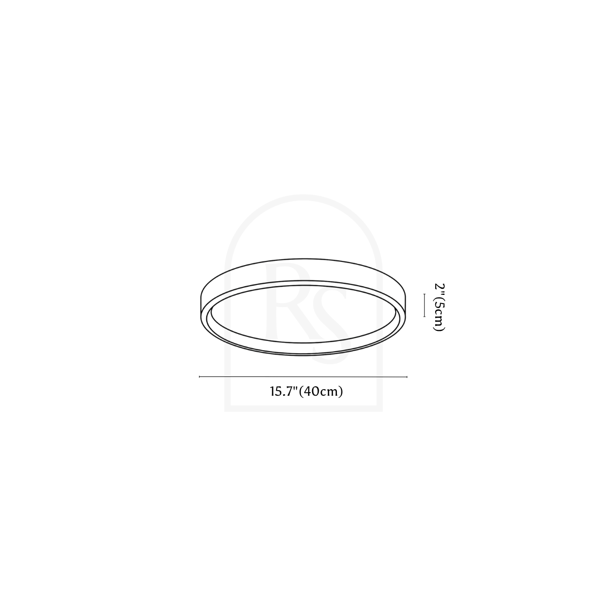 Esperanza Ceiling Light line drawing 3