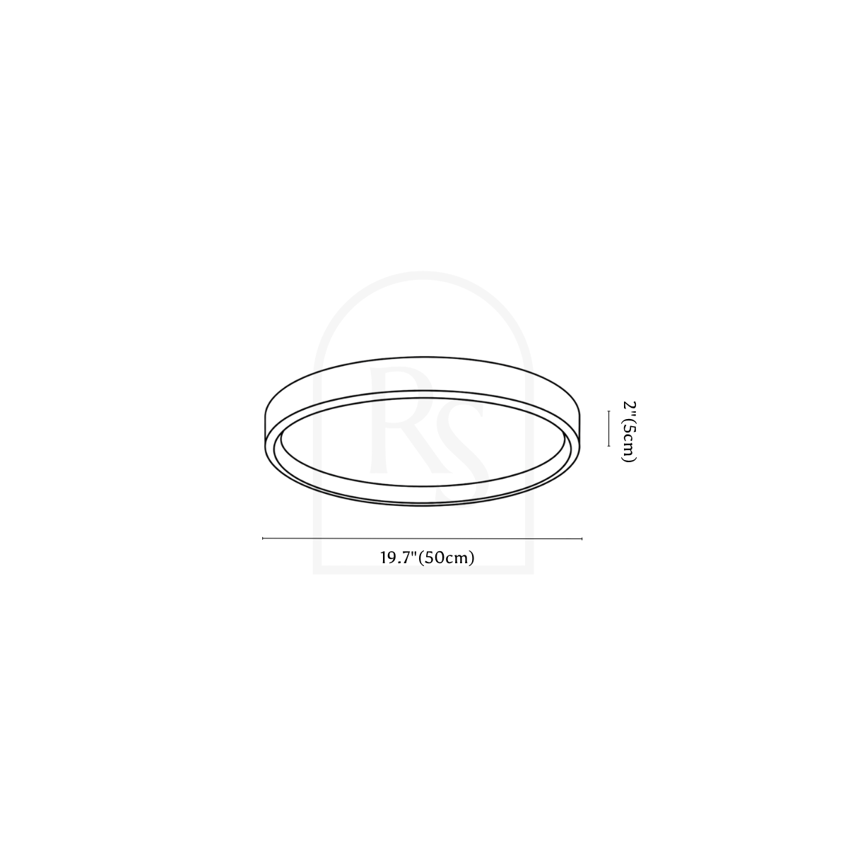Esperanza Ceiling Light line drawing 4