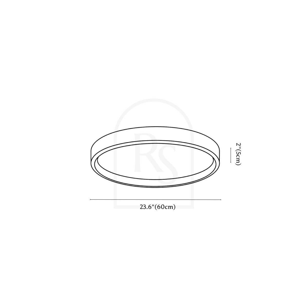 Esperanza Ceiling Light line drawing 5