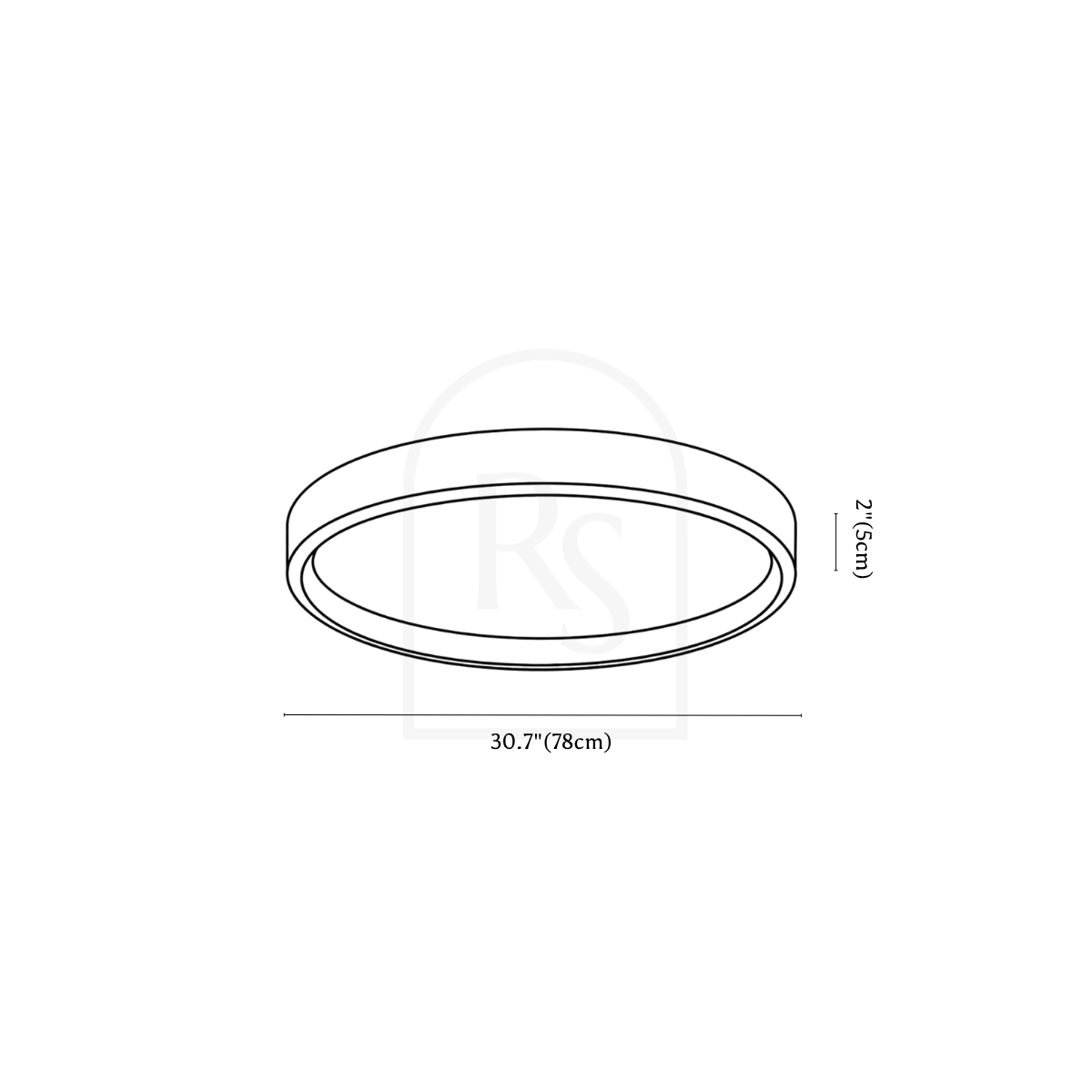Esperanza Ceiling Light line drawing 6
