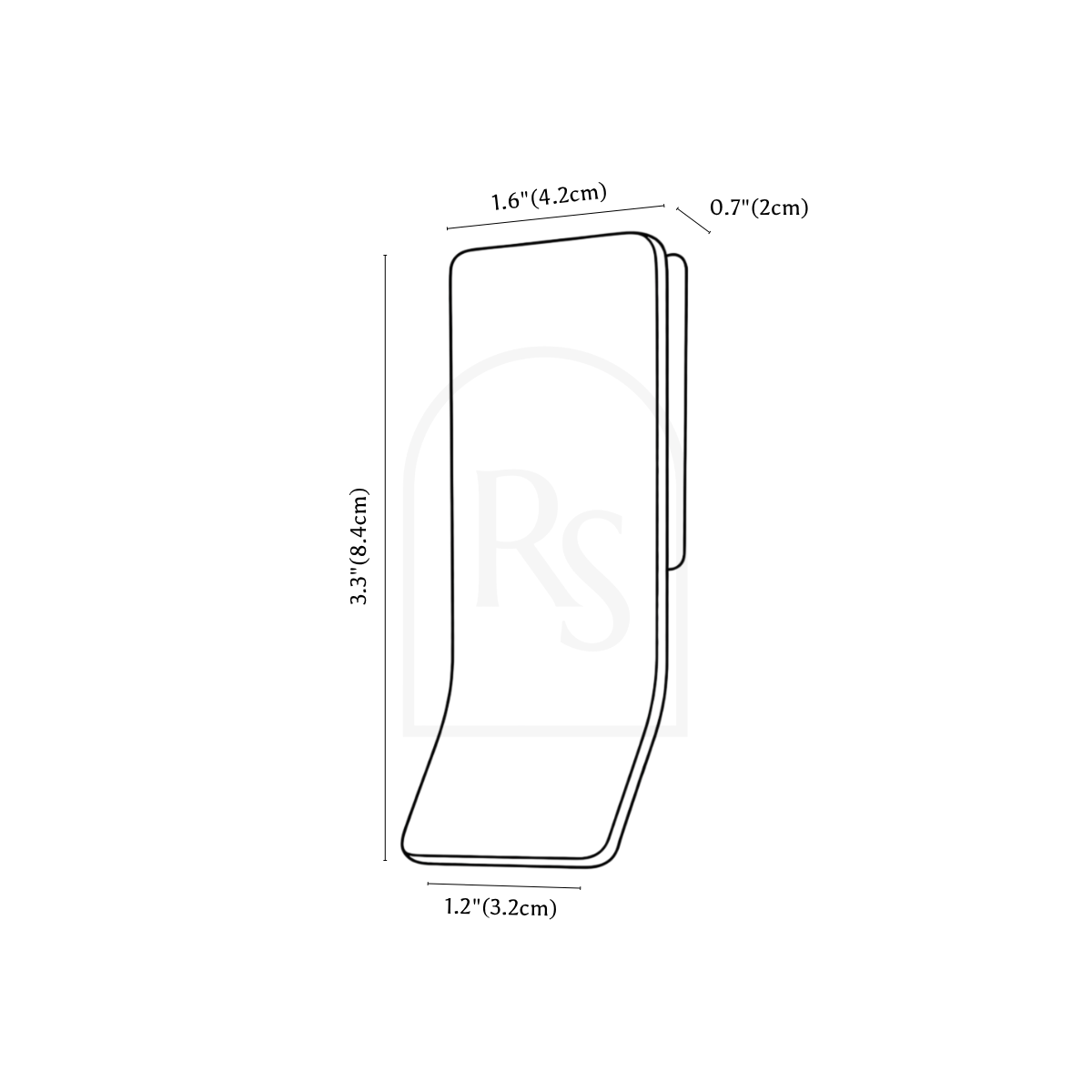 Brim Drawer Pull line drawing 1