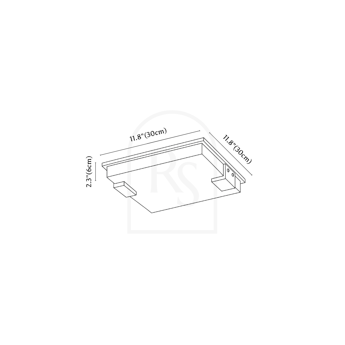 Exorin Ceiling Light line drawing 1