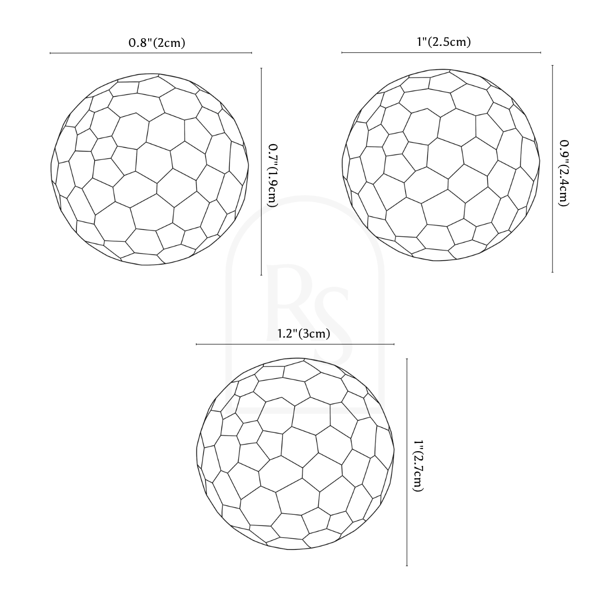 Facet Knob line drawing 3