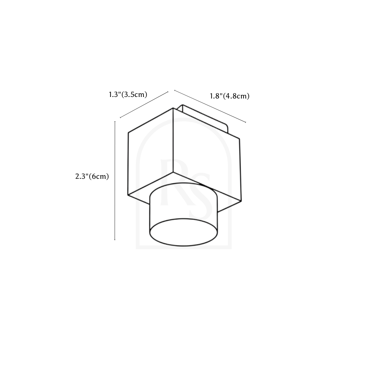 Custom Dawn Track Light System (Build Your Own) line drawing 3