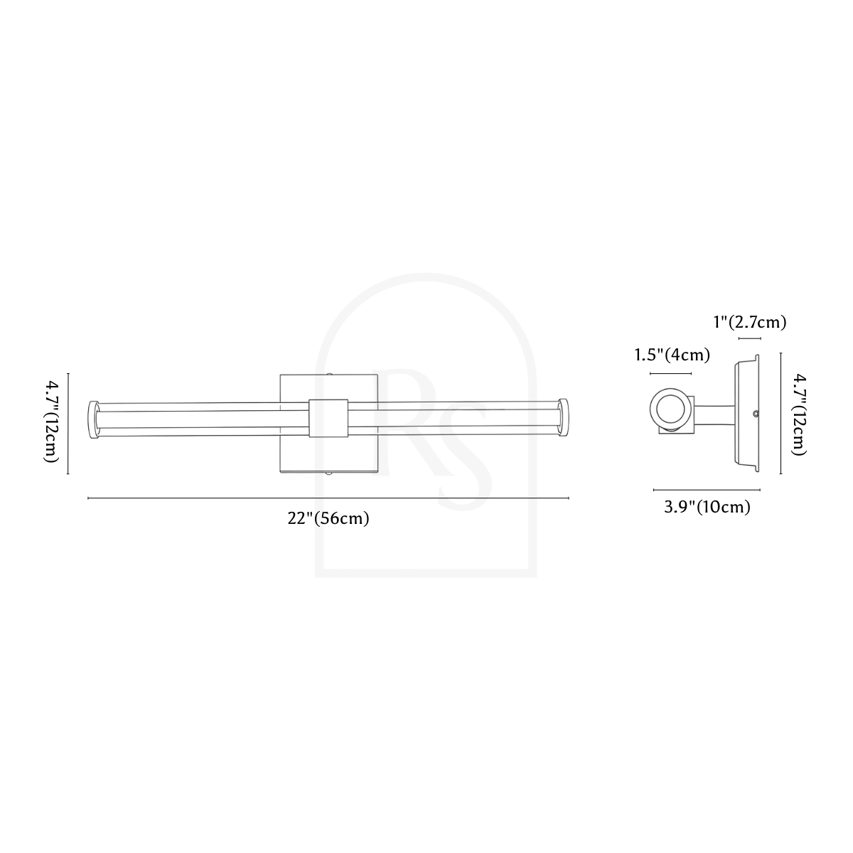 Filse Wall Lamp line drawing 1