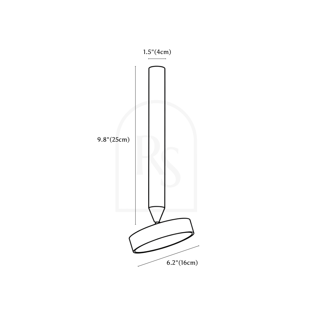 Fionn Ceiling Light line drawing 1