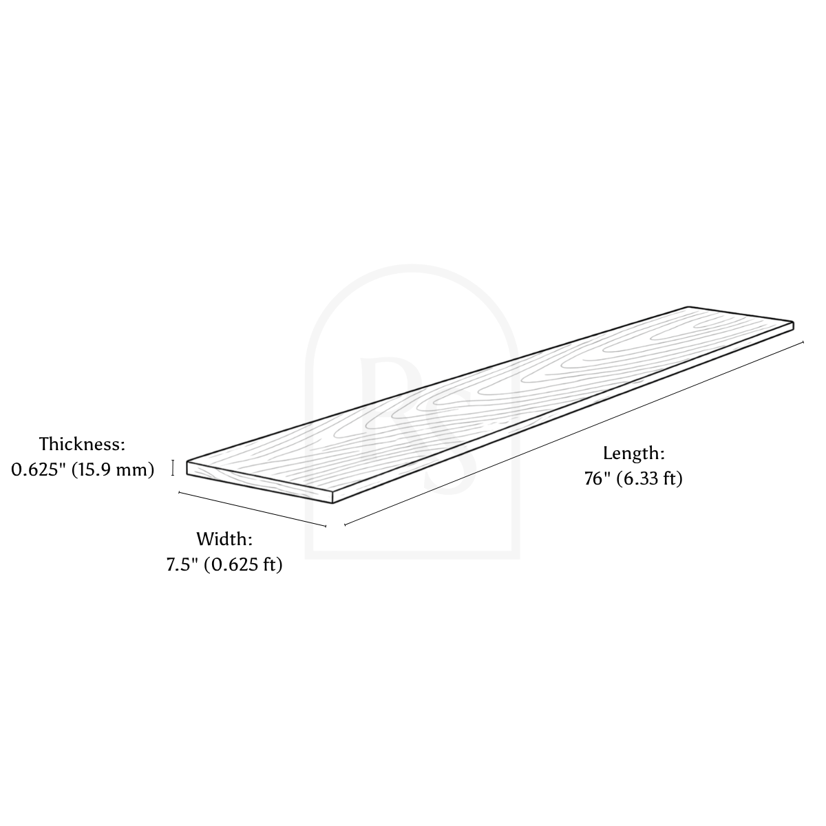 Straw Oak Flooring line drawing 1