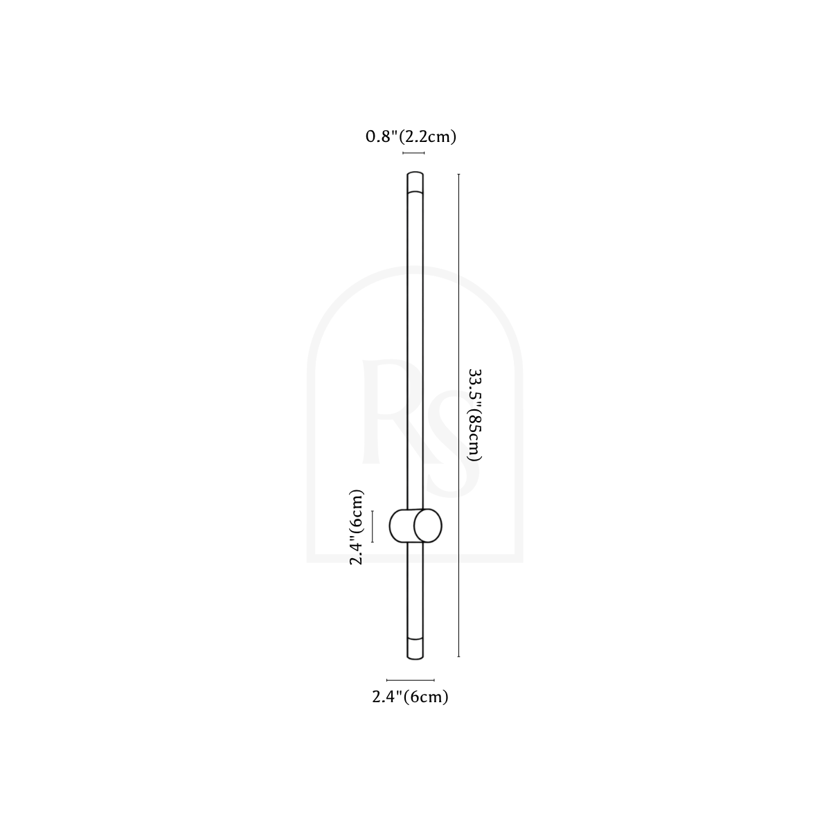 Flazo Wall Lamp line drawing 2