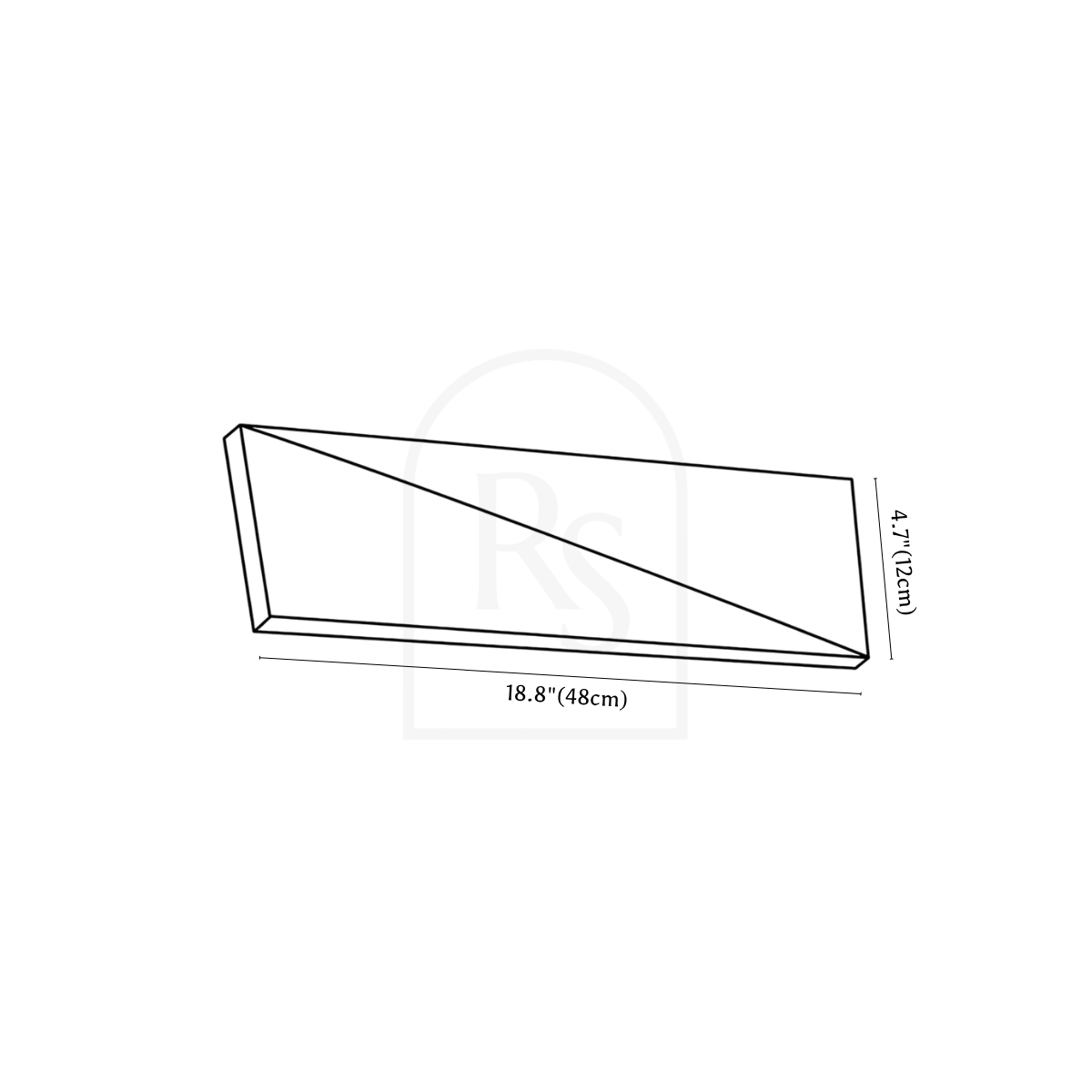 Fynne Wall Lamp line drawing 3