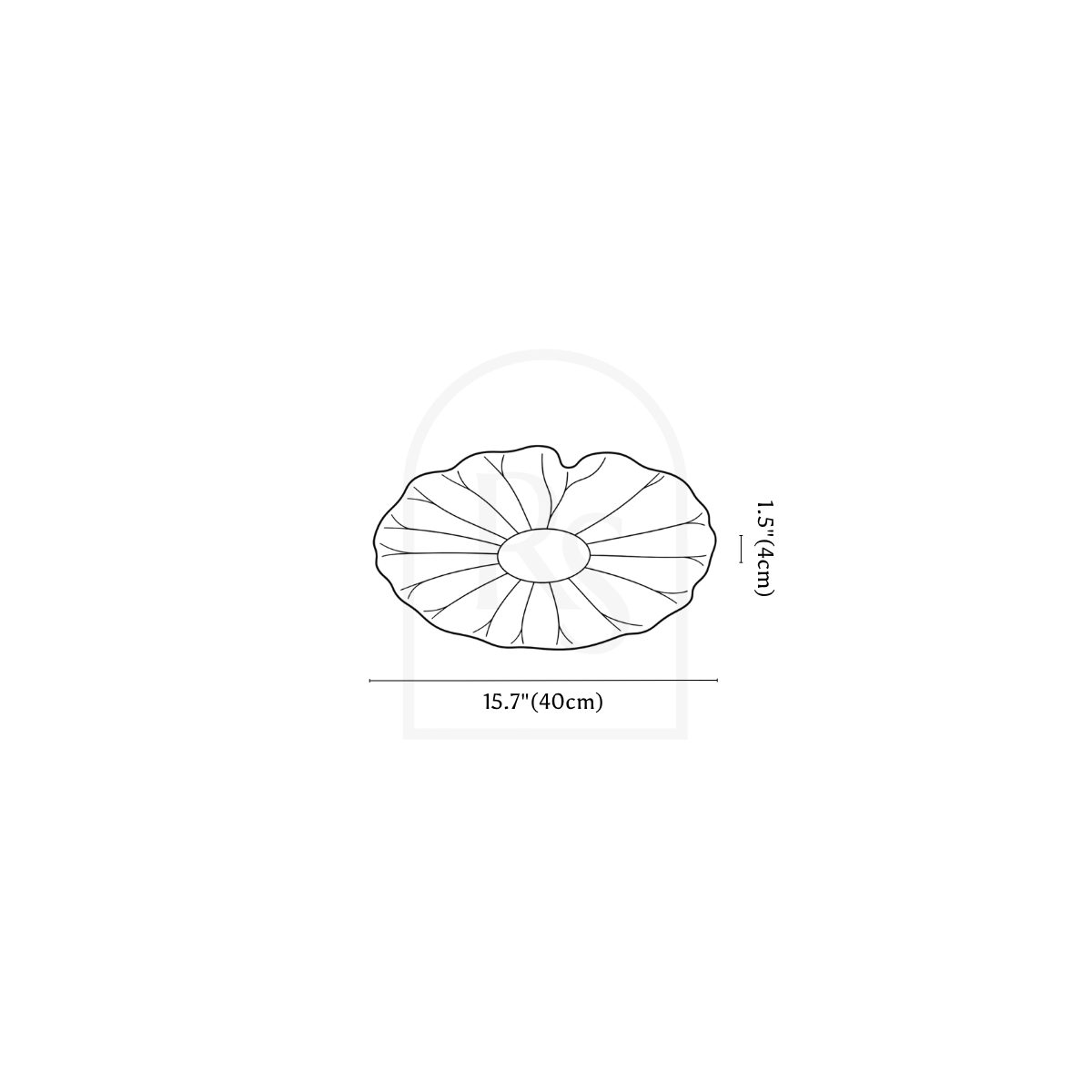 Fyntor Ceiling Light line drawing 2