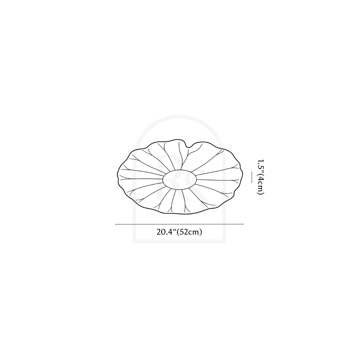 Fyntor Ceiling Light line drawing 3