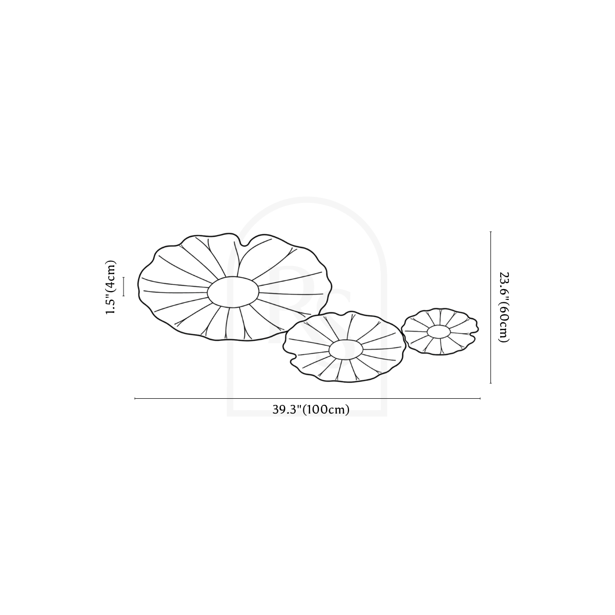 Fyntor Ceiling Light line drawing 5