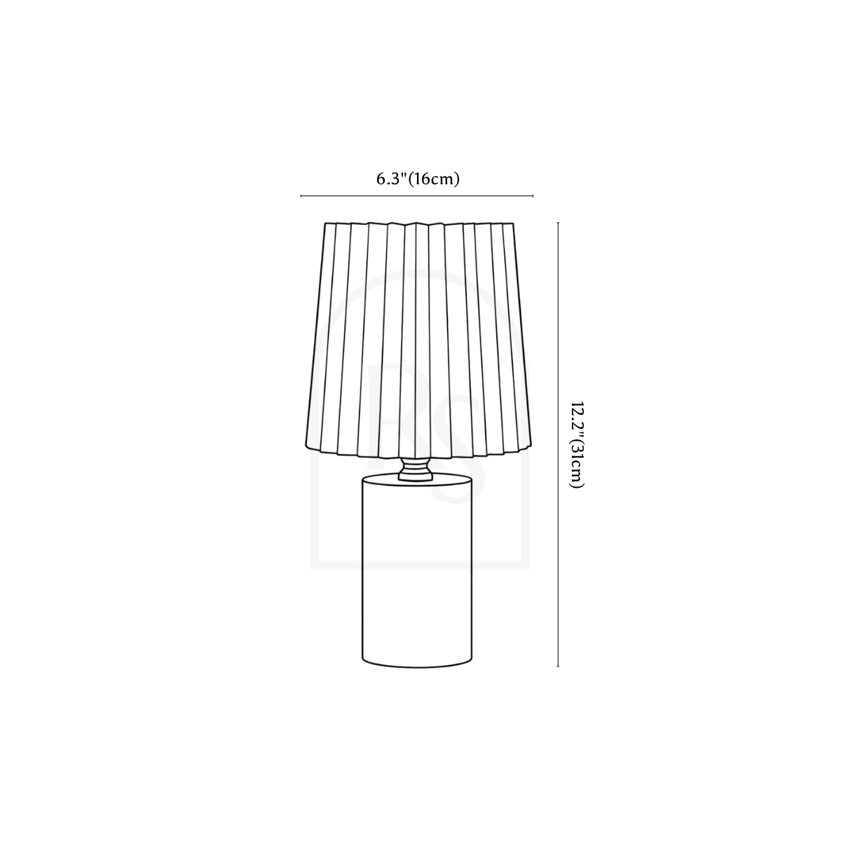 Lampe de table Giada line drawing 1