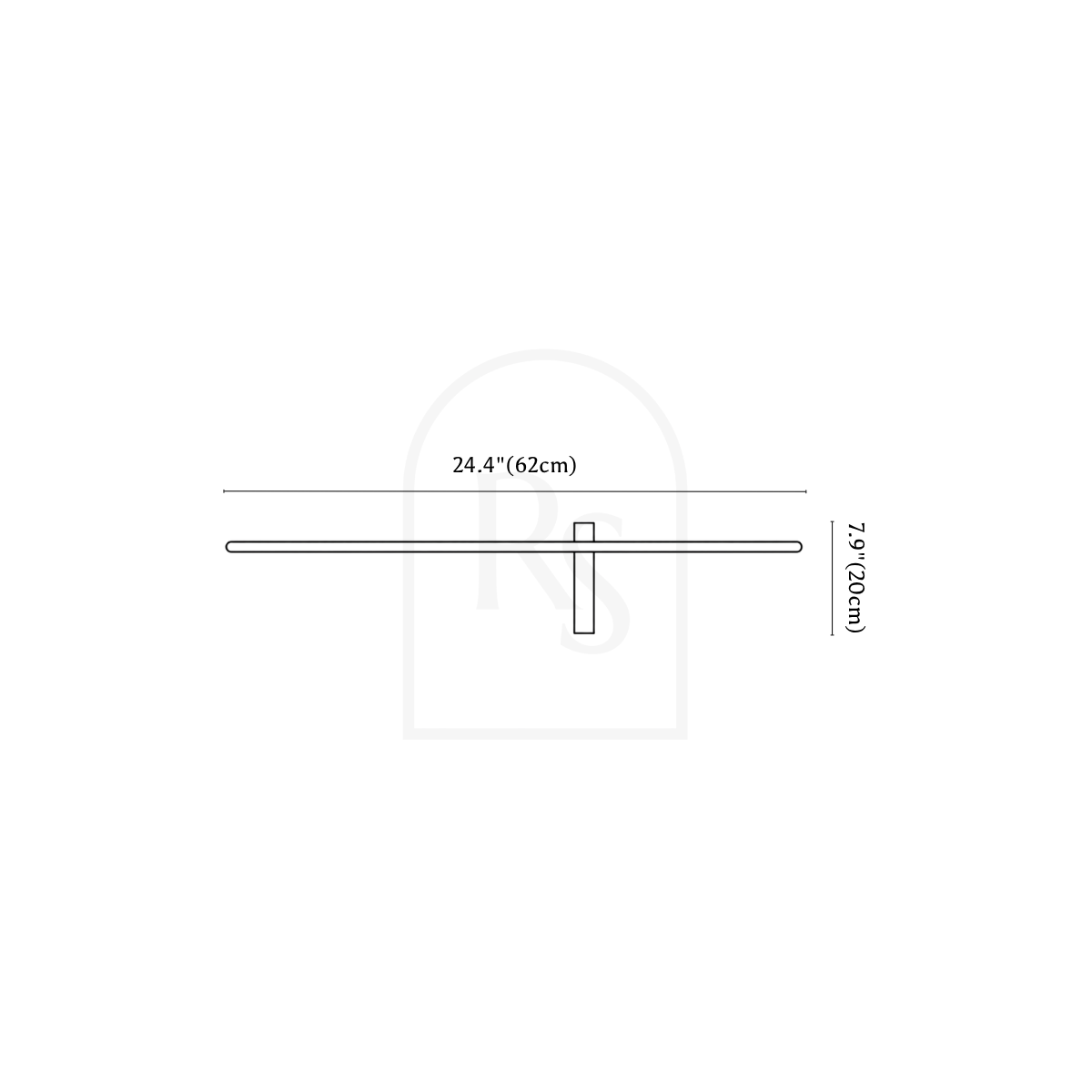 Ginzo Wall Lamp line drawing 1