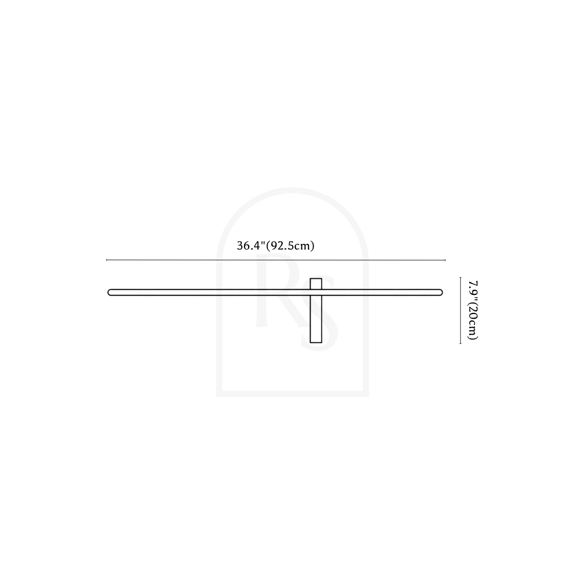 Ginzo Wall Lamp line drawing 2