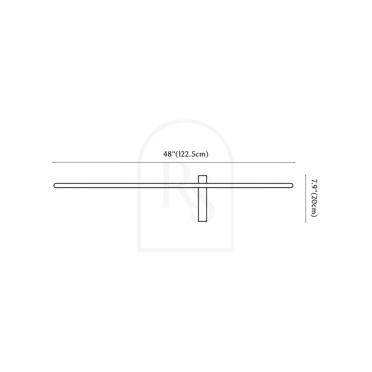 Ginzo Wall Lamp line drawing 3