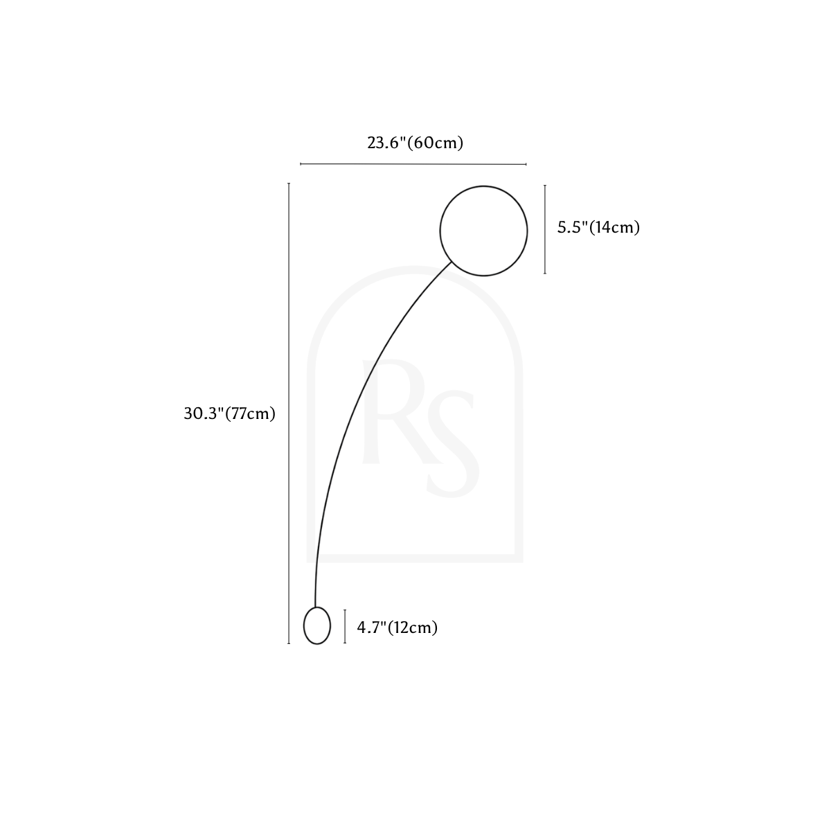 Glacxo Wall Lamp line drawing 1