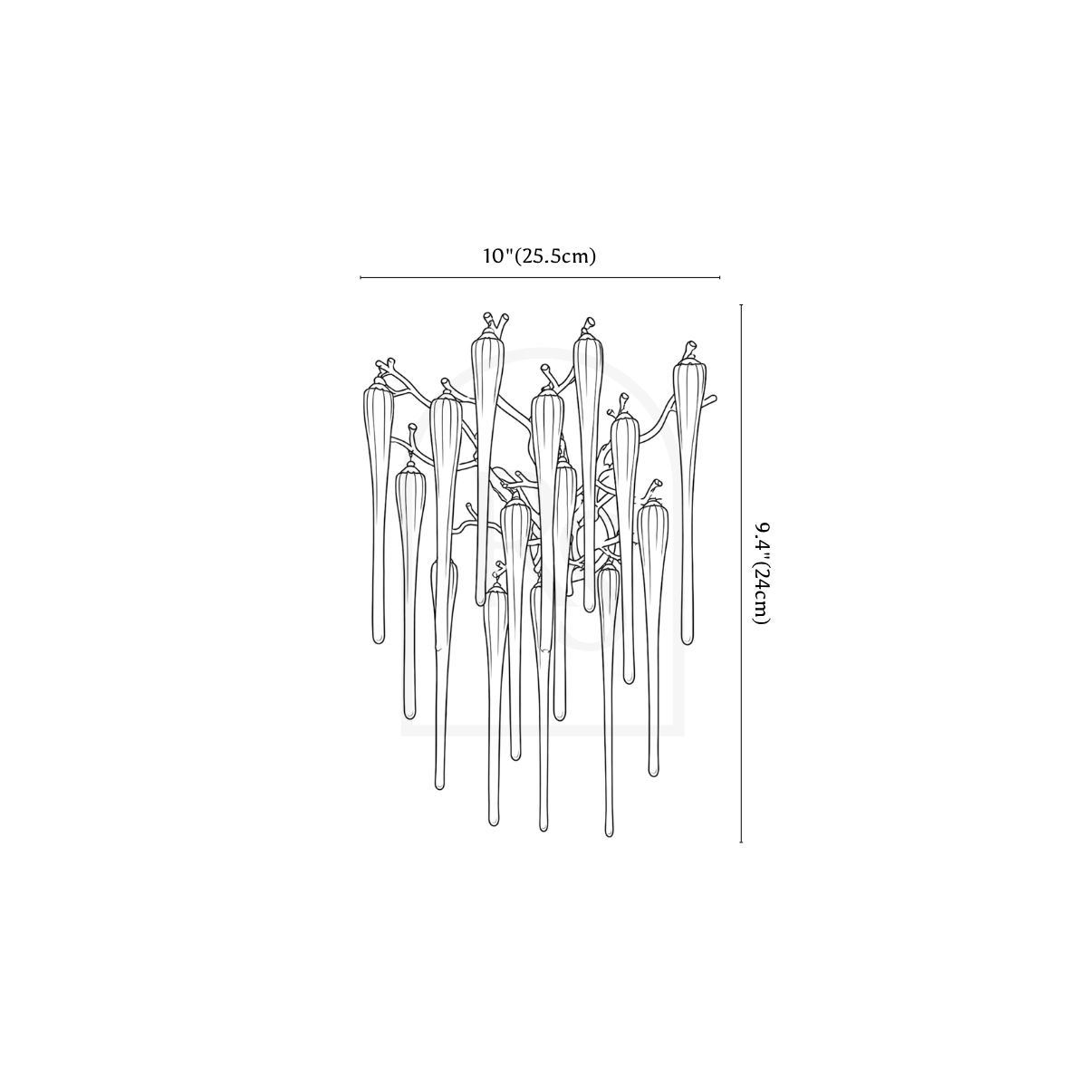 Glere Wall Lamp line drawing 1