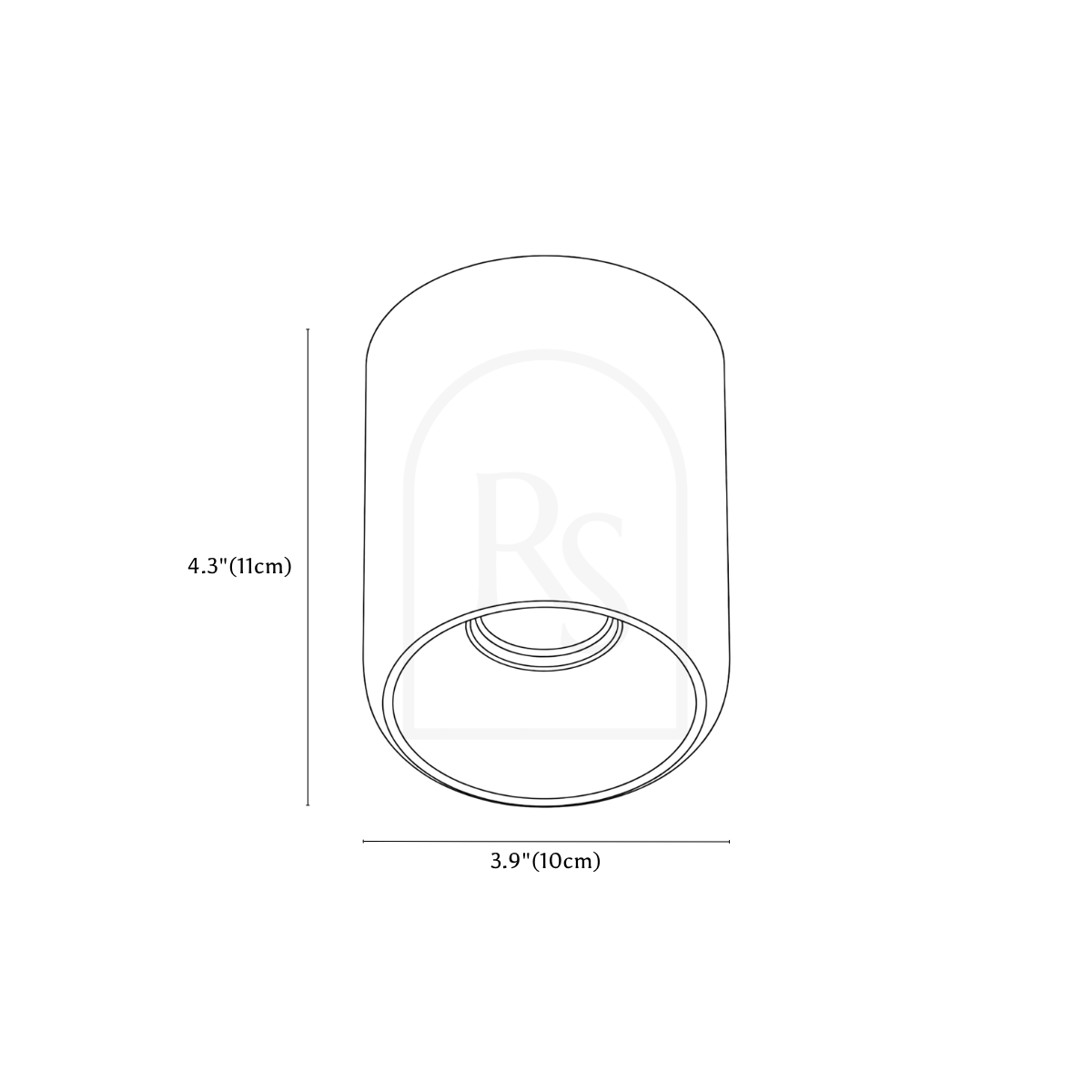 Graziella Downlight line drawing 1