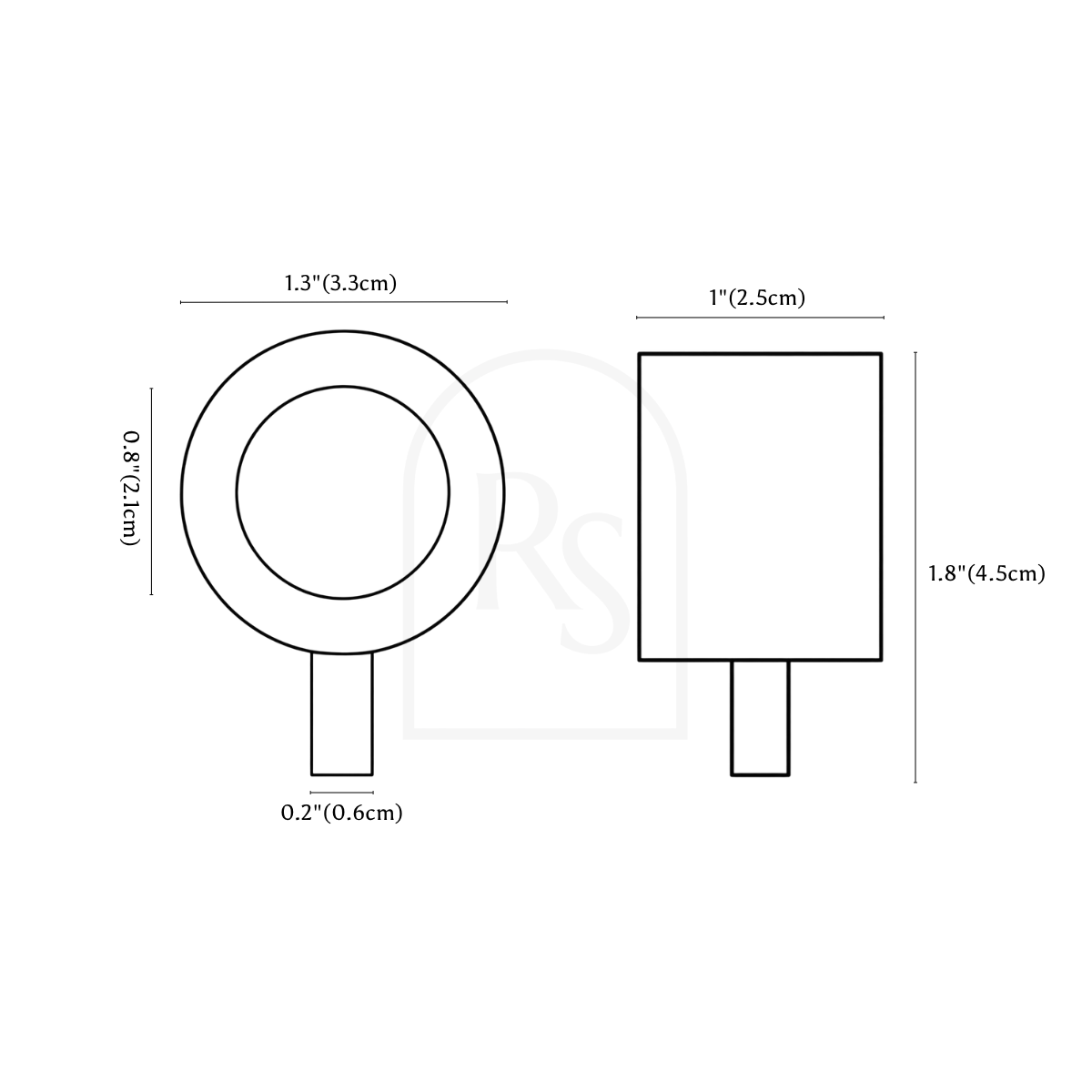 Grit Knob line drawing 1