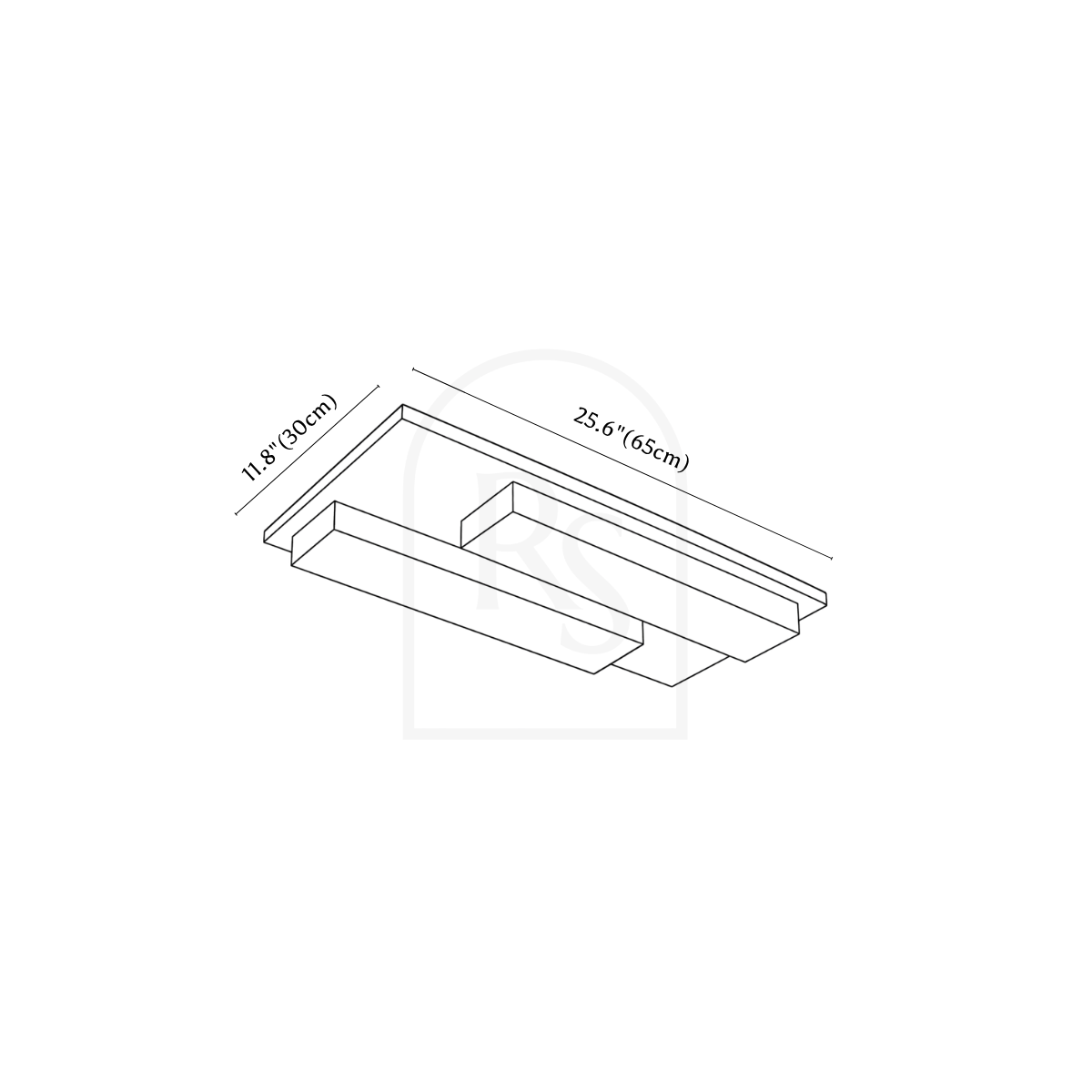 Gulnaz Ceiling Light line drawing 1