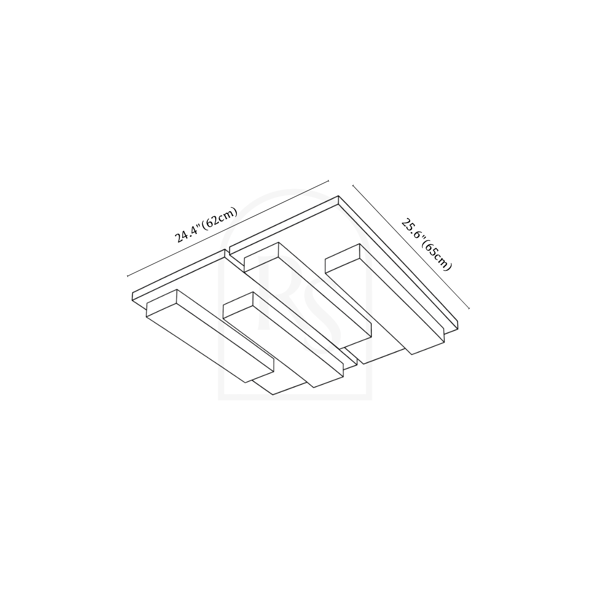 Gulnaz Ceiling Light line drawing 2