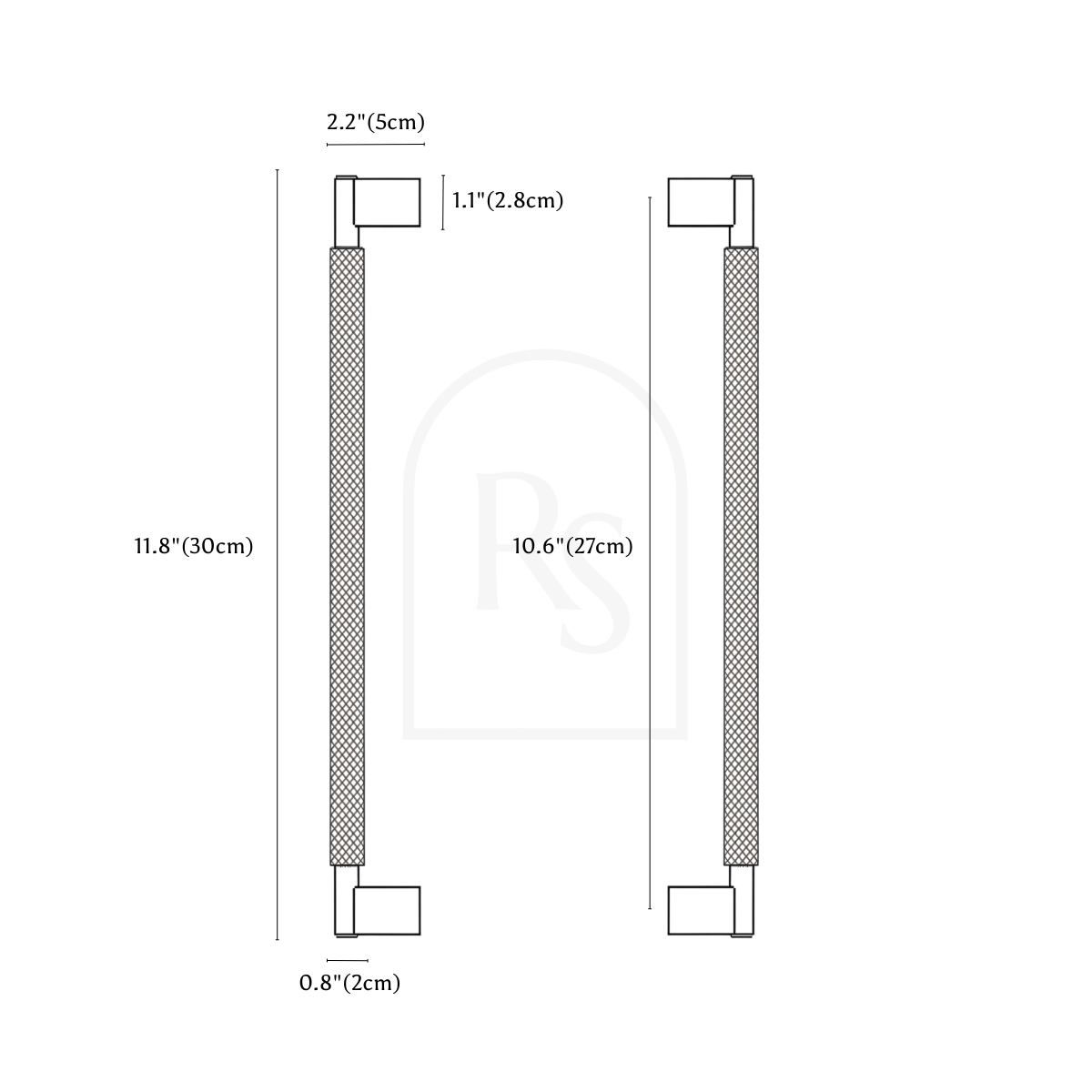 Porta Double-Sided Pull line drawing 1