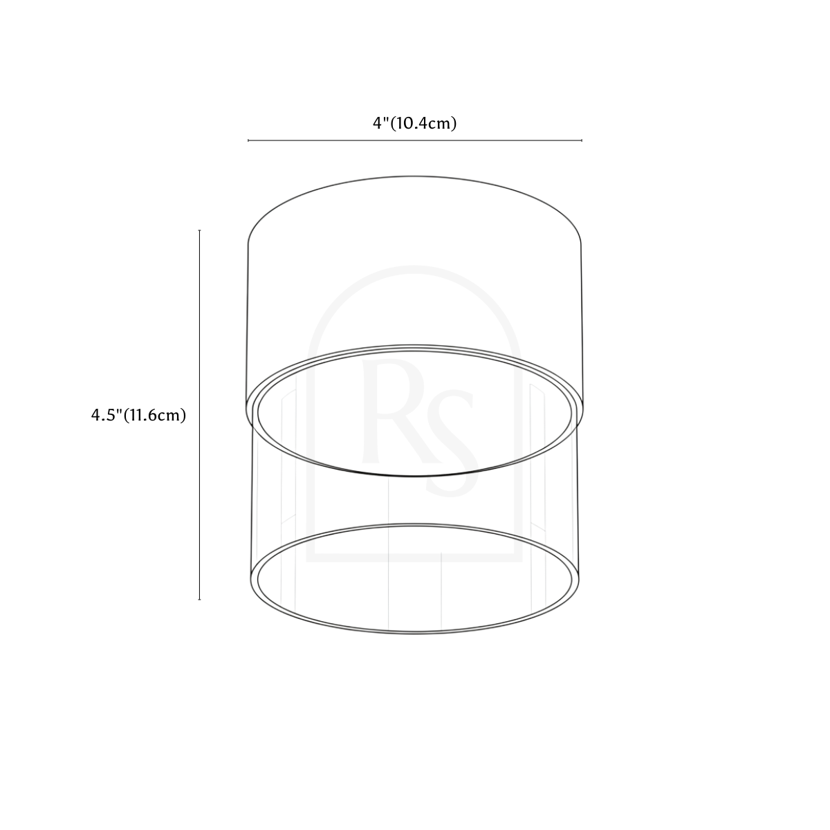 Hafra Ceiling Light line drawing 1