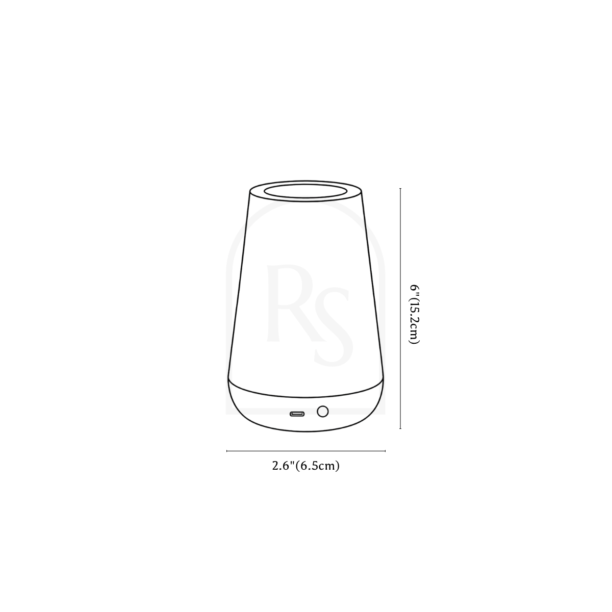 Halina Table Lamp line drawing 2