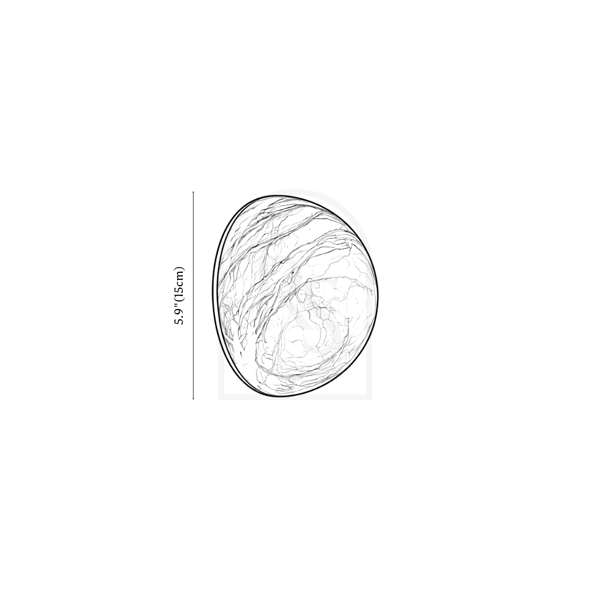 Hanen Alabaster Wall Sconce line drawing 1