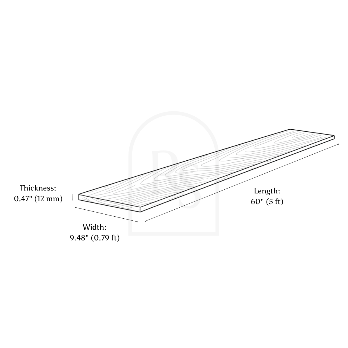 Driftmere Waterproof Flooring line drawing 1